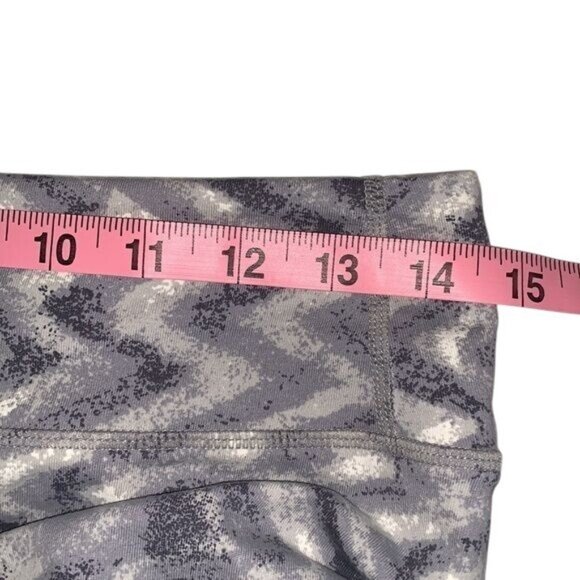 Tuff Athletics Womens Zigzag Pattern Leggings M Gray/White 86% Nylon 14% Lycra S - Picture 8 of 9